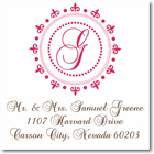 Name Doodles - Square Address Labels/Stickers (Woodbury Hot Pink)